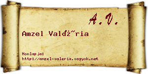 Amzel Valéria névjegykártya